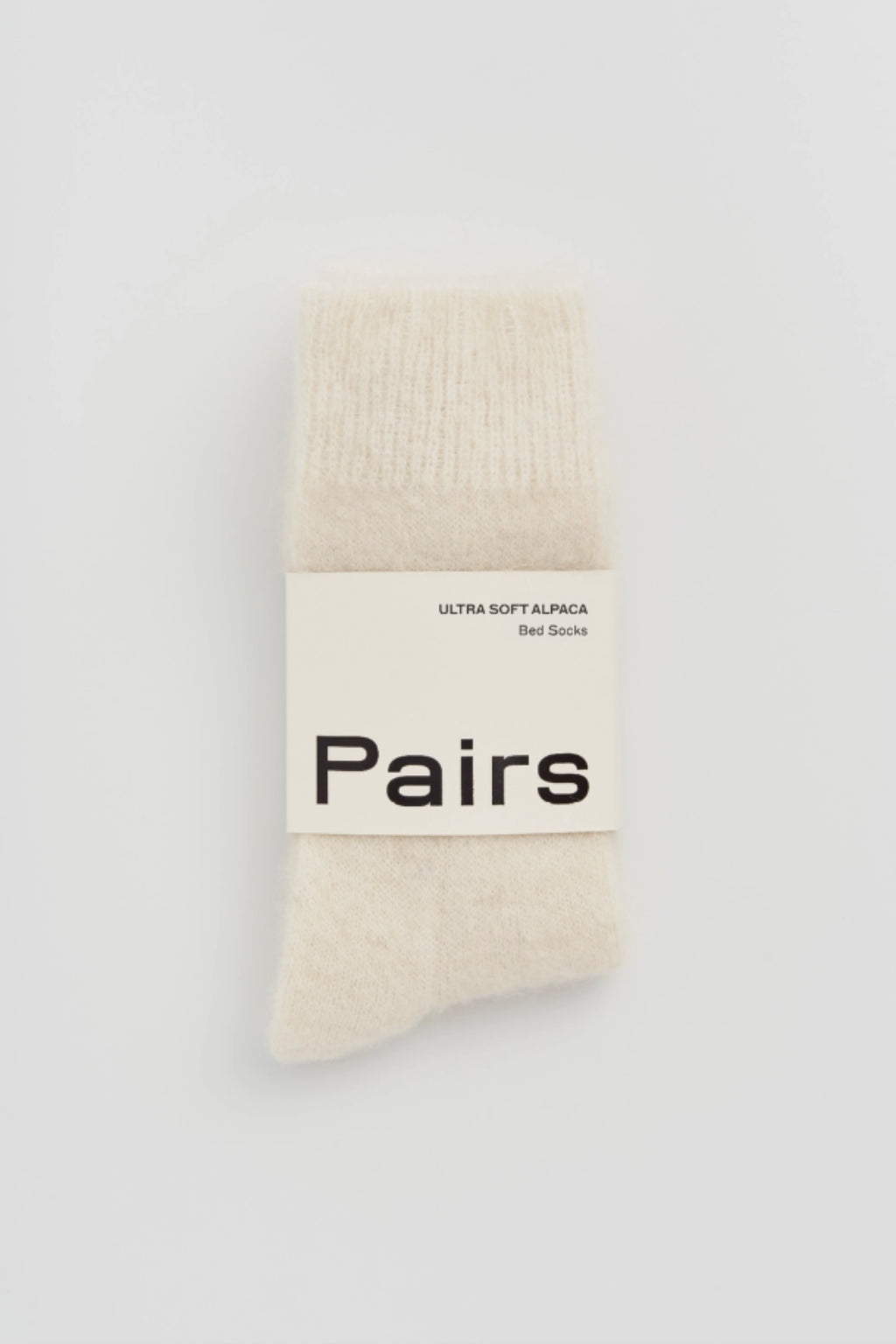 Cream Soft Alpaca Socks