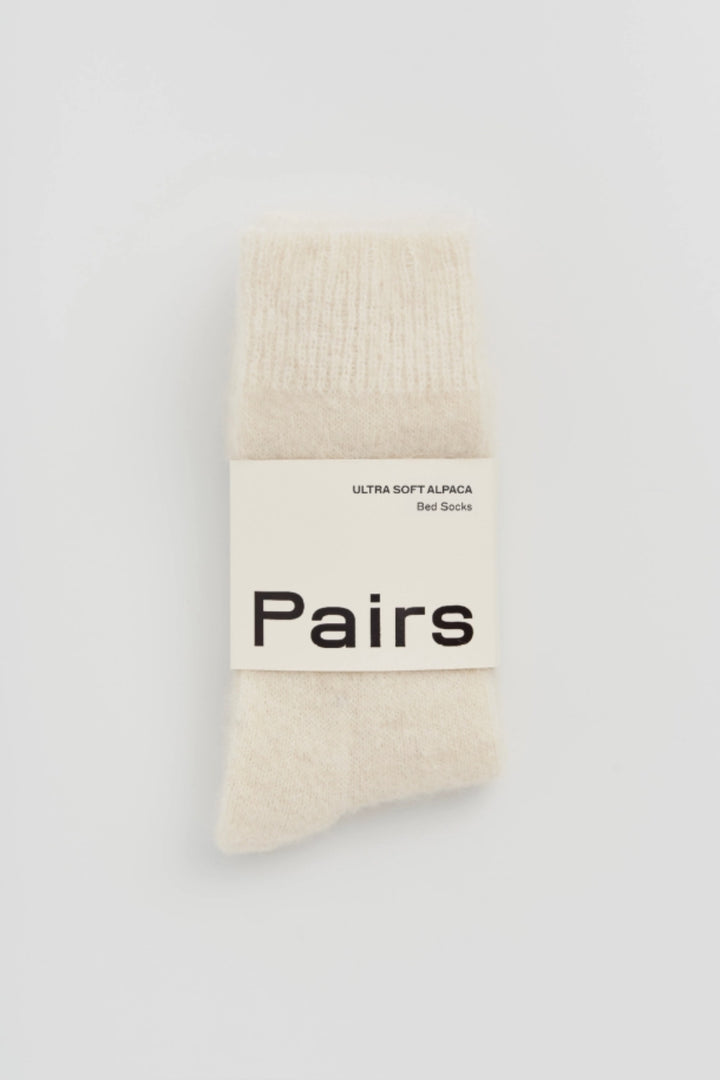 Cream Soft Alpaca Socks