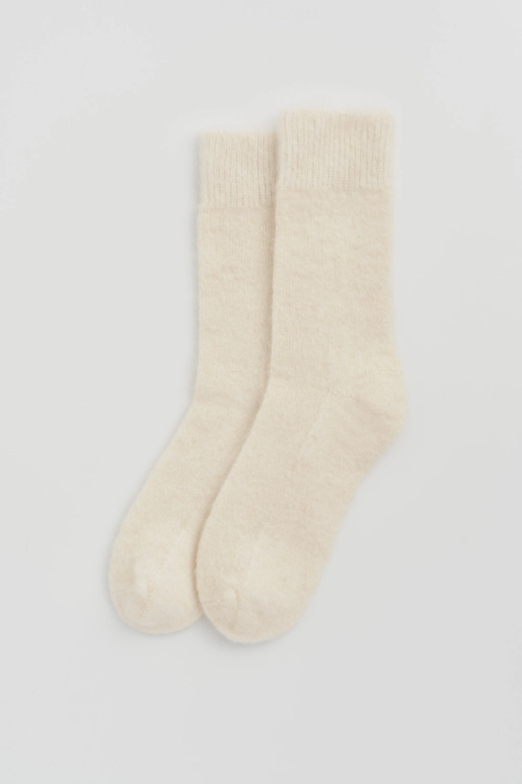 Cream Soft Alpaca Socks