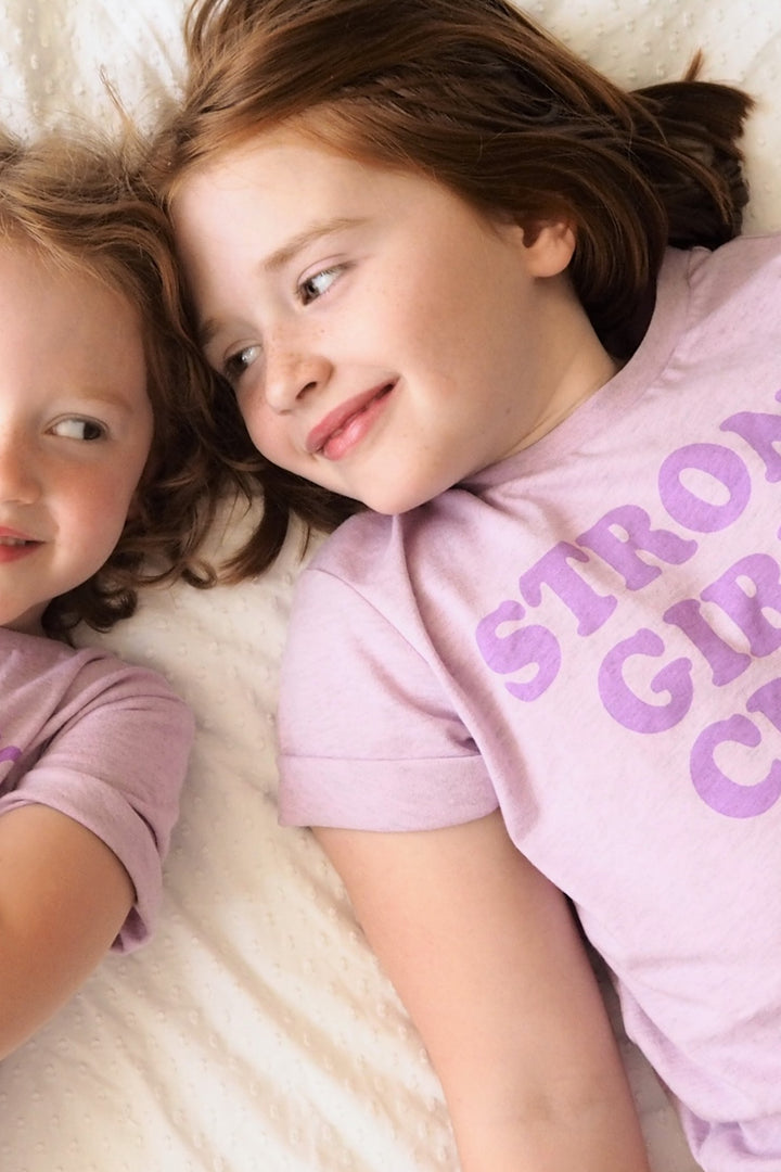 Strong Little Girls Club Kids Lilac TShirt
