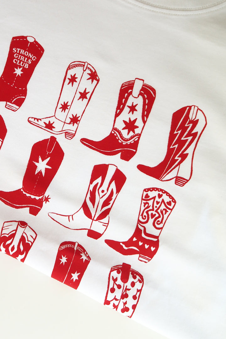 The Club Cowgirl Boots Tee