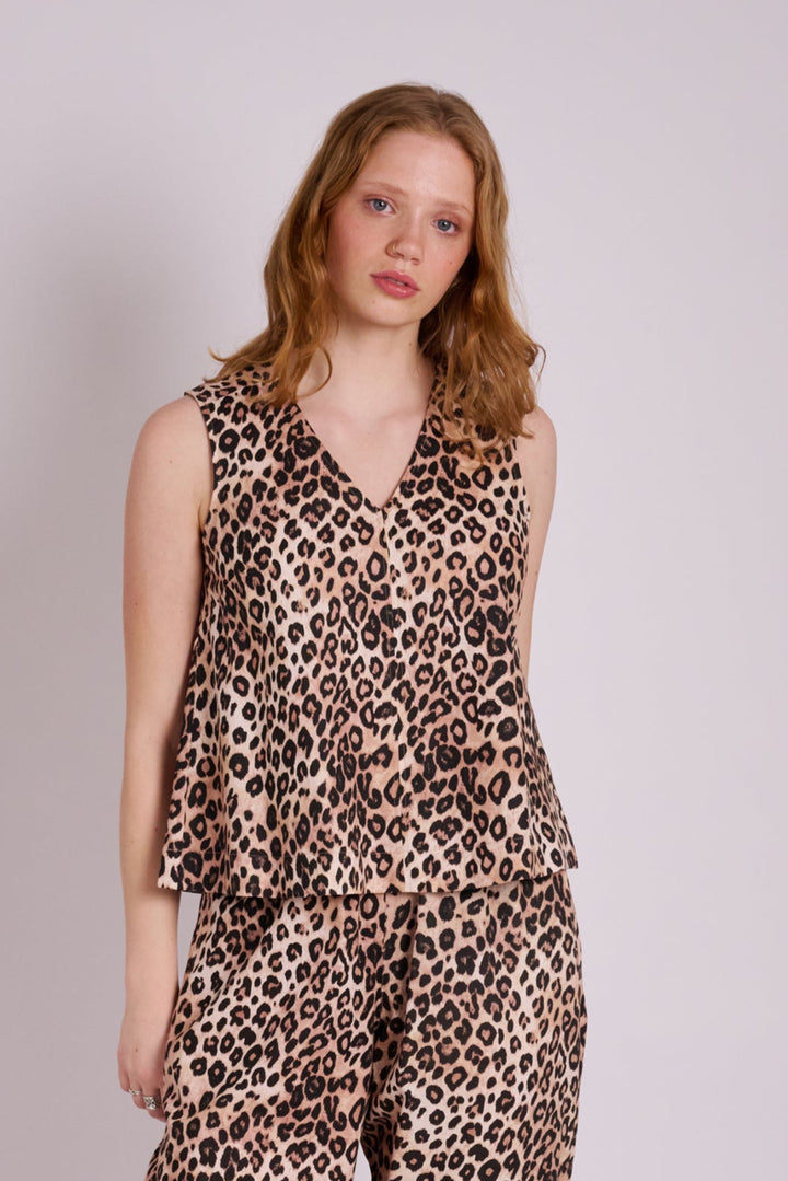 Marcy Leopard Top