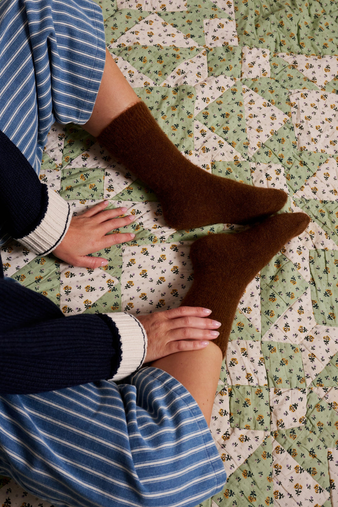Brown Soft Alpaca Socks