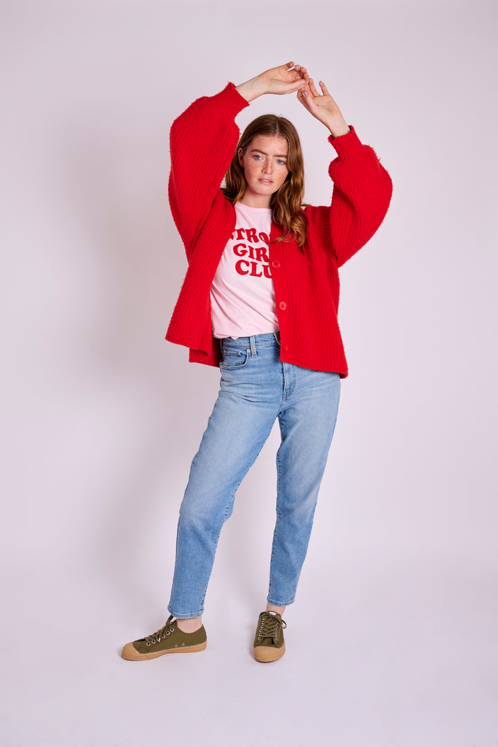 Strong Girls Club Slogan Pink TShirt