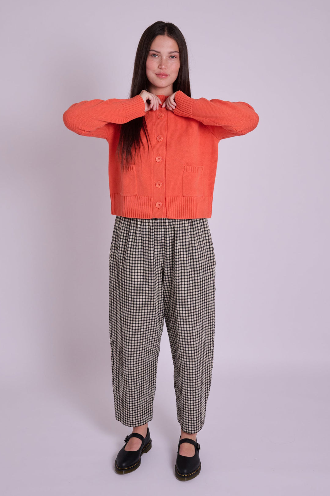 Ottie Black Rustic Gingham Trousers