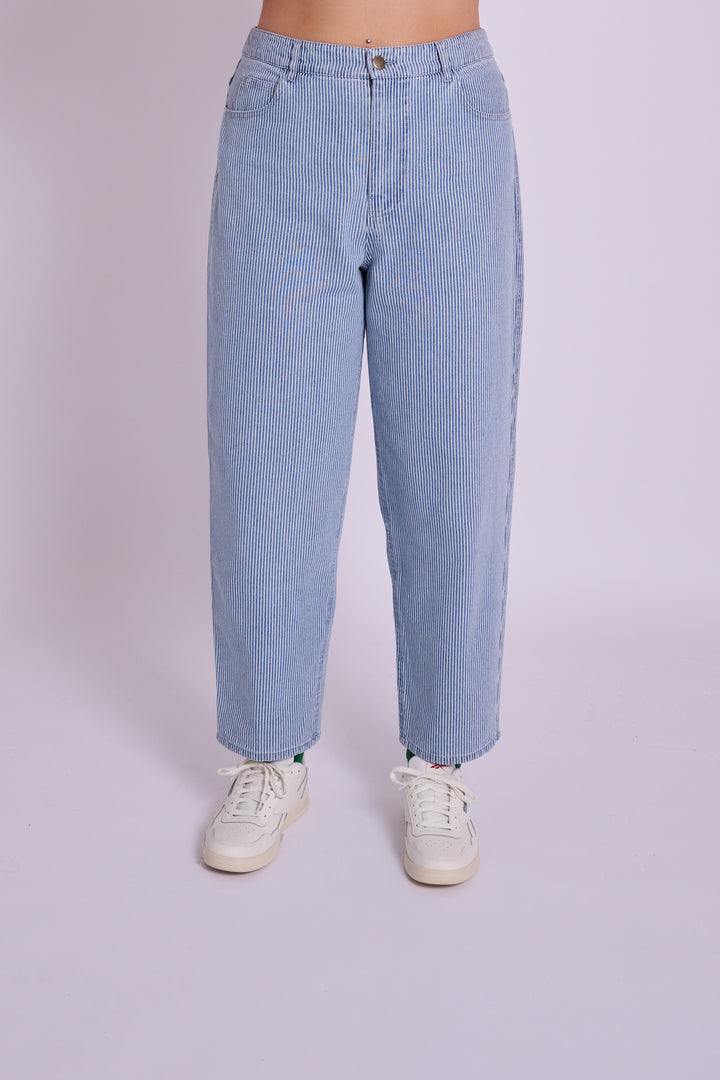 Dolly High Rise Ticking Stripe Jean
