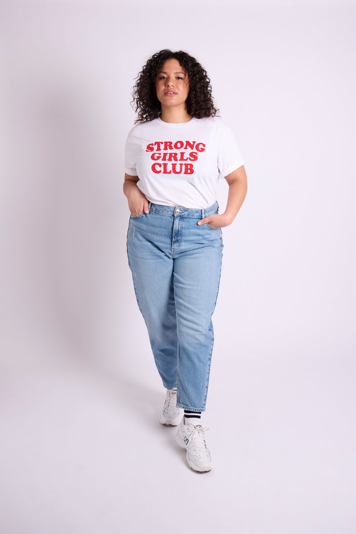 Strong Girls Club Crew White TShirt