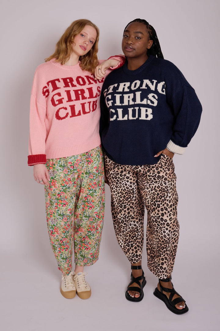 Knitted Strong Girls Club Jumper - Pink
