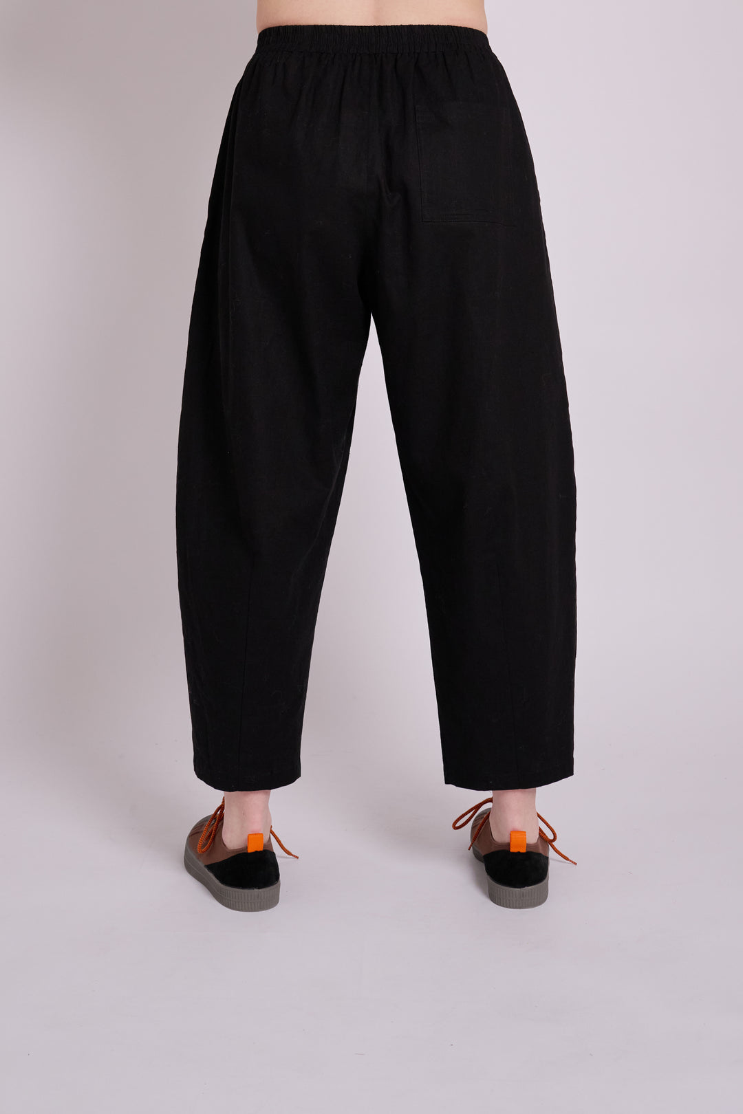 Peggy Black Linen Trousers