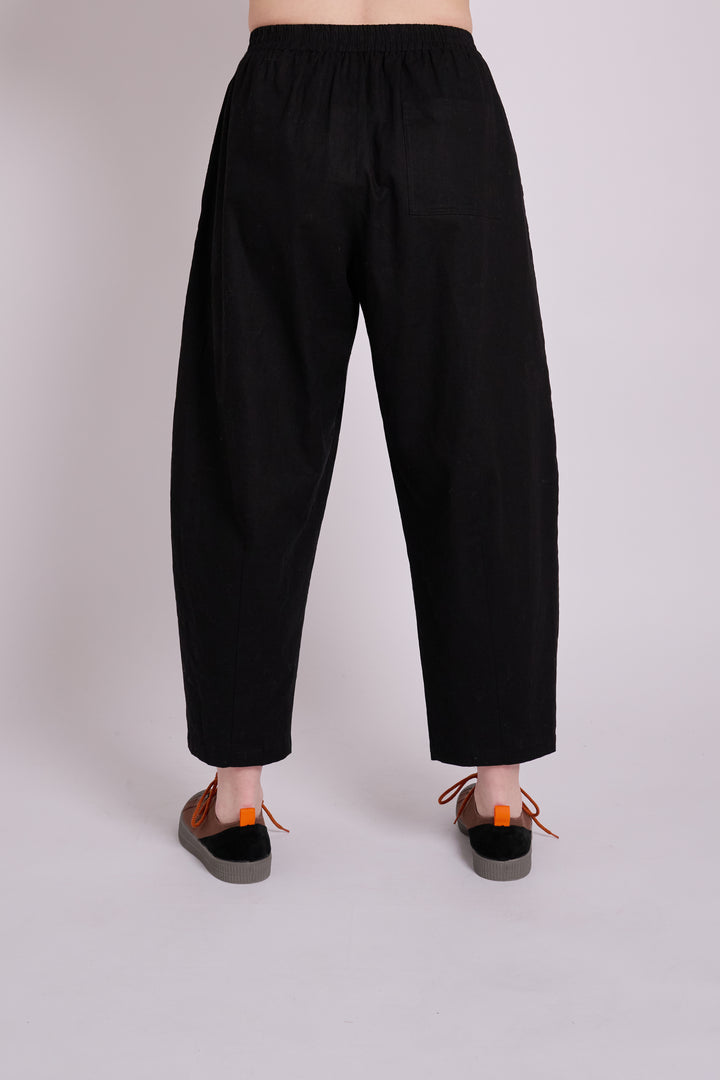 Peggy Black Linen Trousers