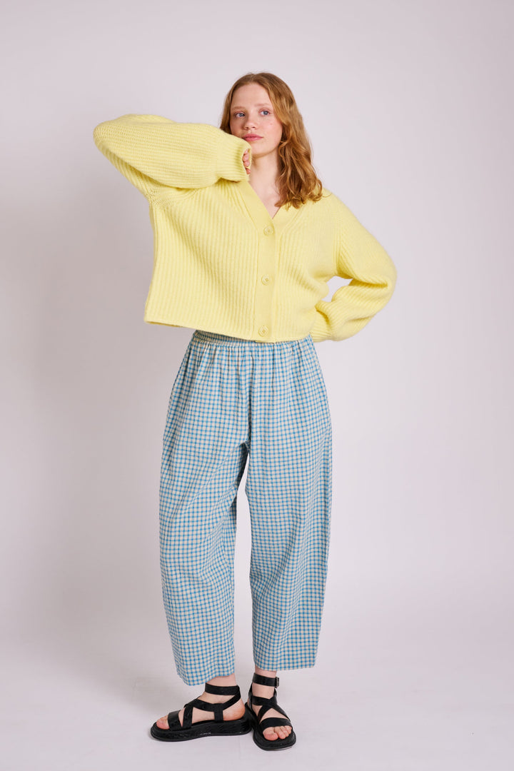 Peggy Seafoam Rustic Gingham Trousers