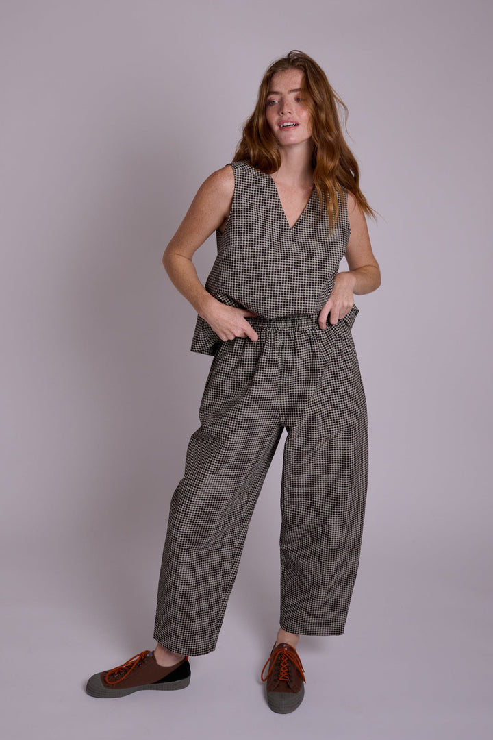 Textured Gingham Ottie Trousers