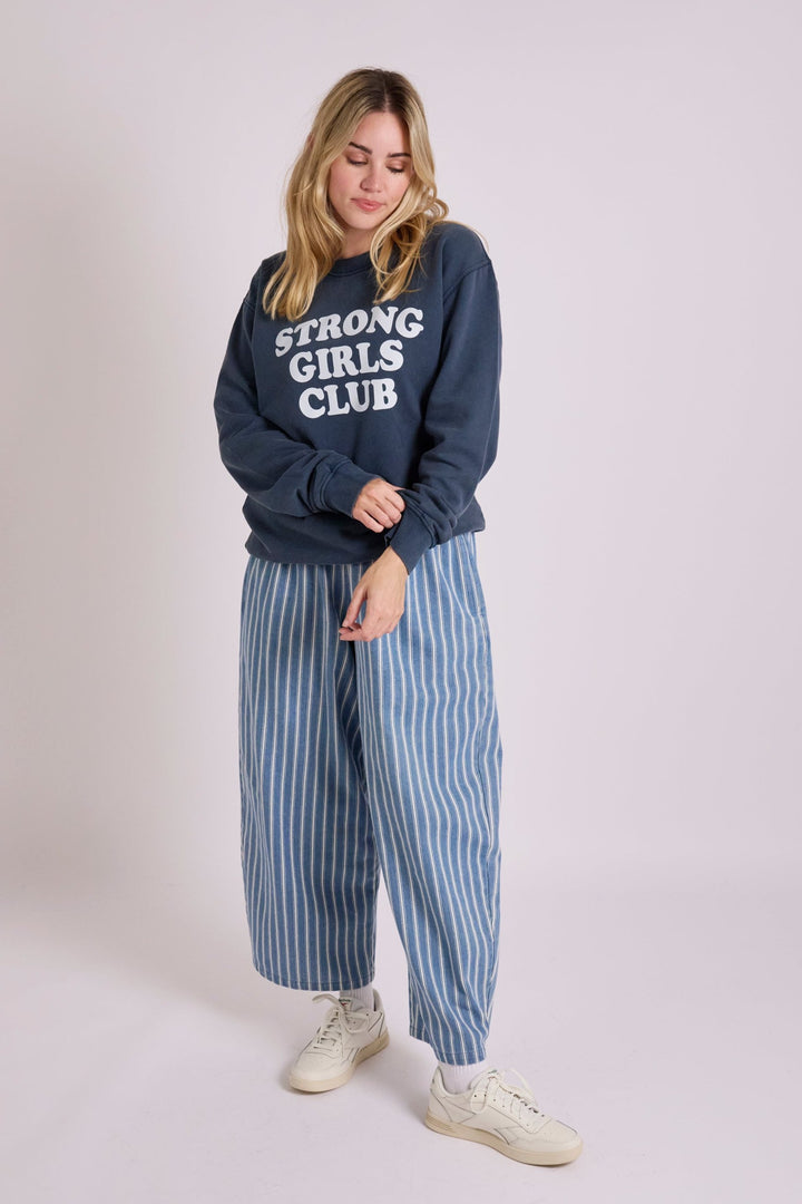 Strong Girls Club Navy Vintage Sweatshirt