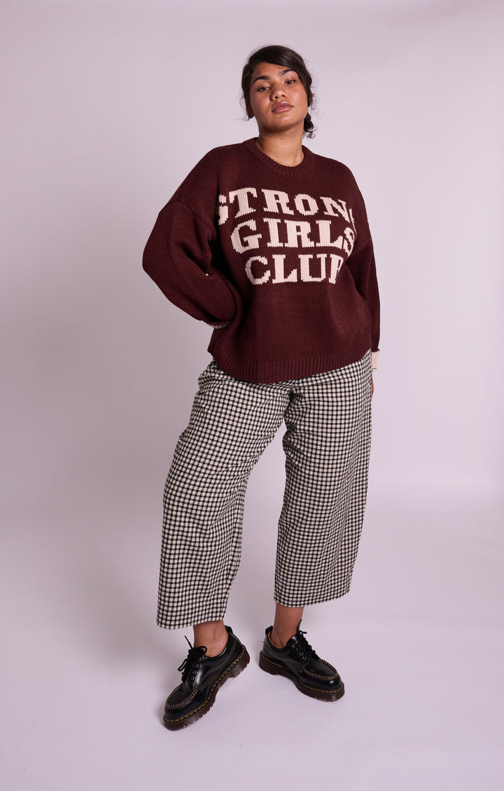 Ottie Black Rustic Gingham Trousers