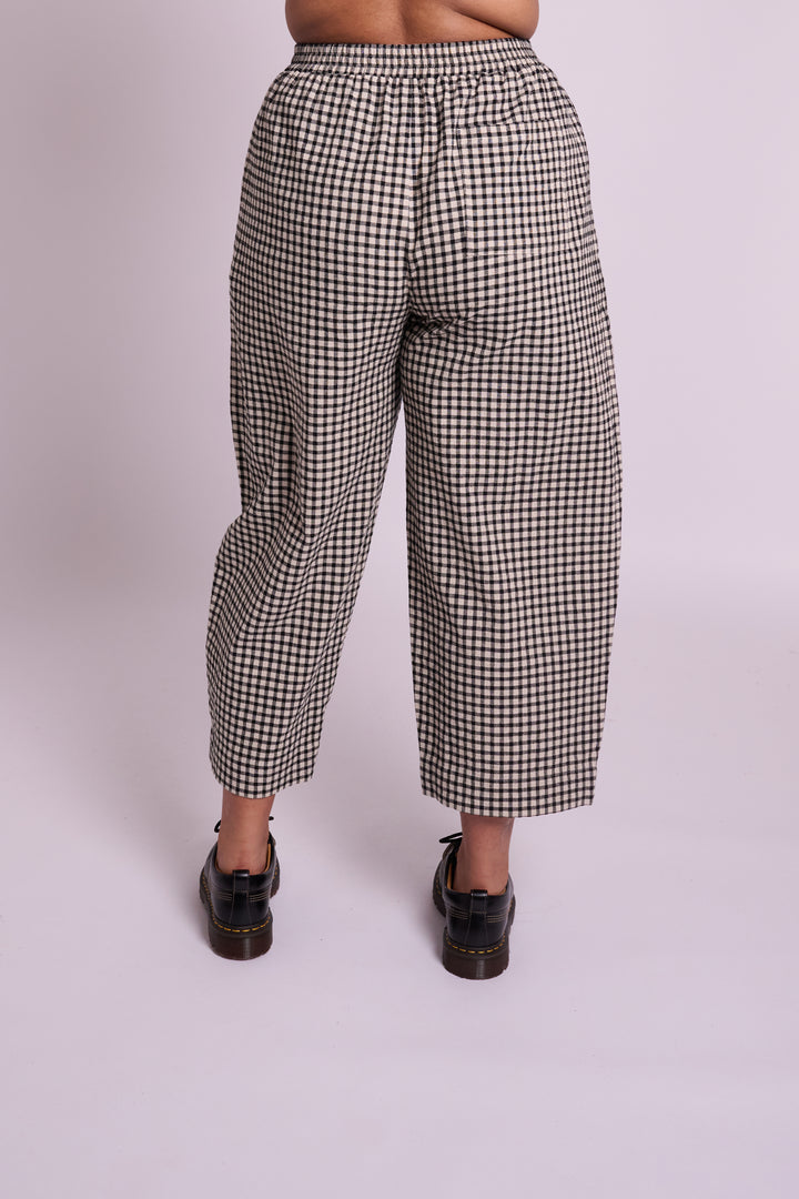 Ottie Black Rustic Gingham Trousers
