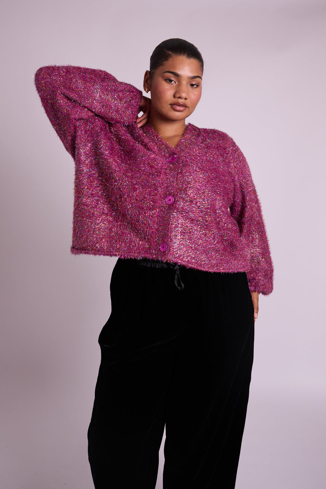 Berry Sprinkles Sparkly Mabel Cardigan