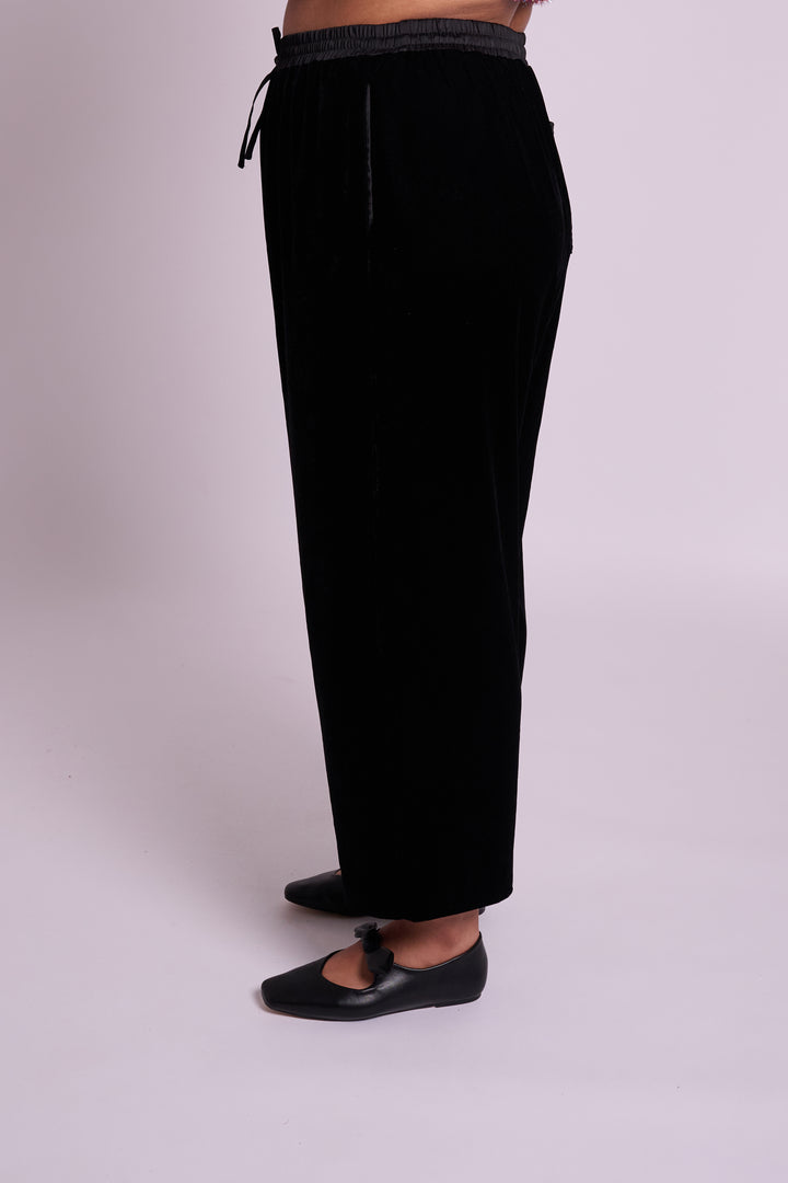 Narla Black Velvet Trouser