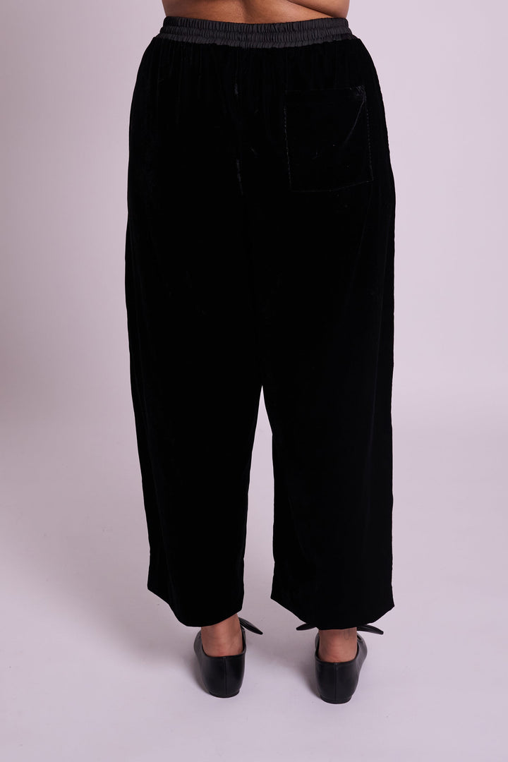 Narla Black Velvet Trouser