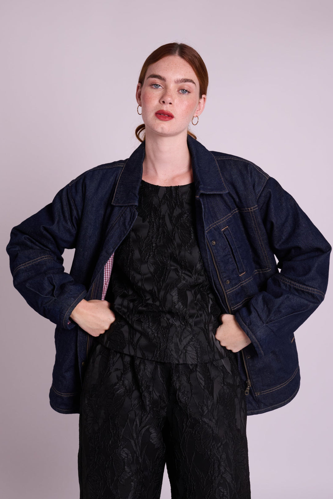 Aimee Denim Collared Jacket