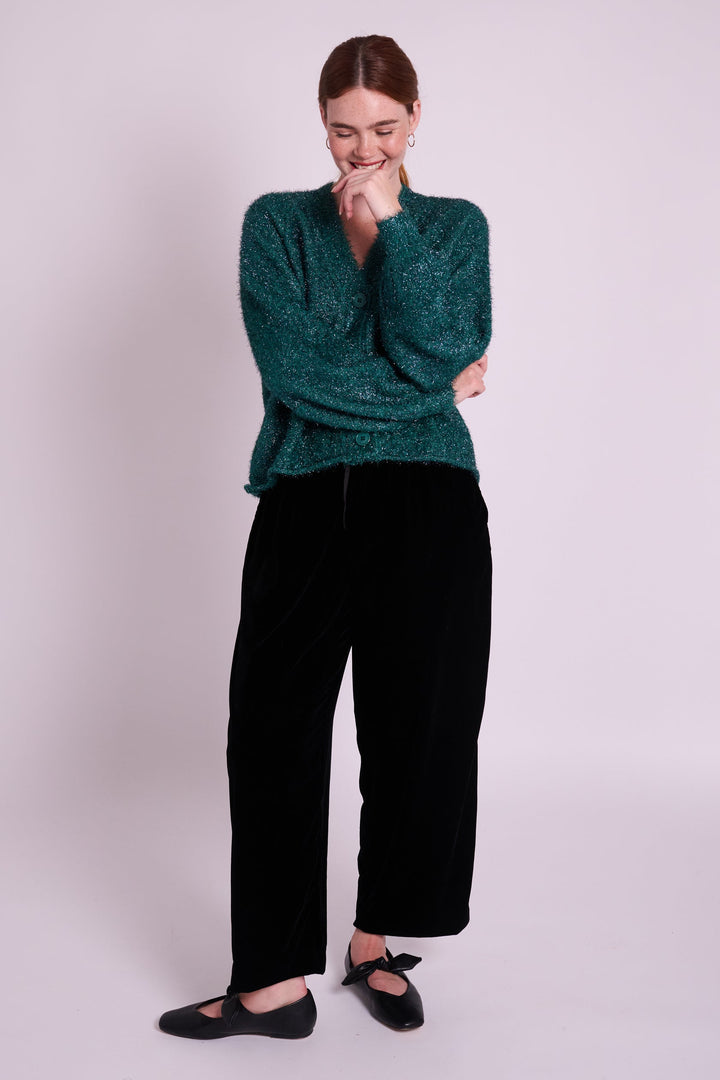 Narla Black Velvet Trouser