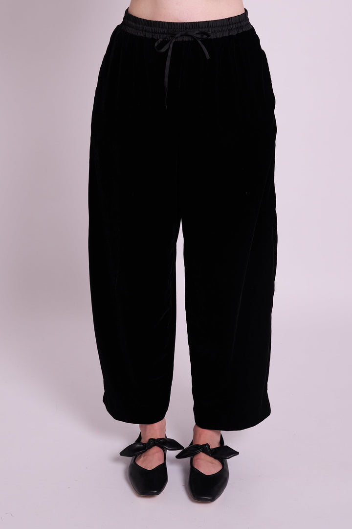 Narla Black Velvet Trouser