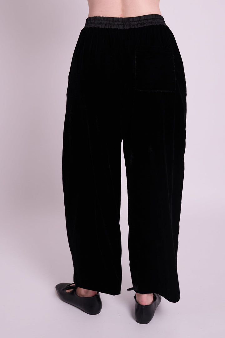Narla Black Velvet Trouser