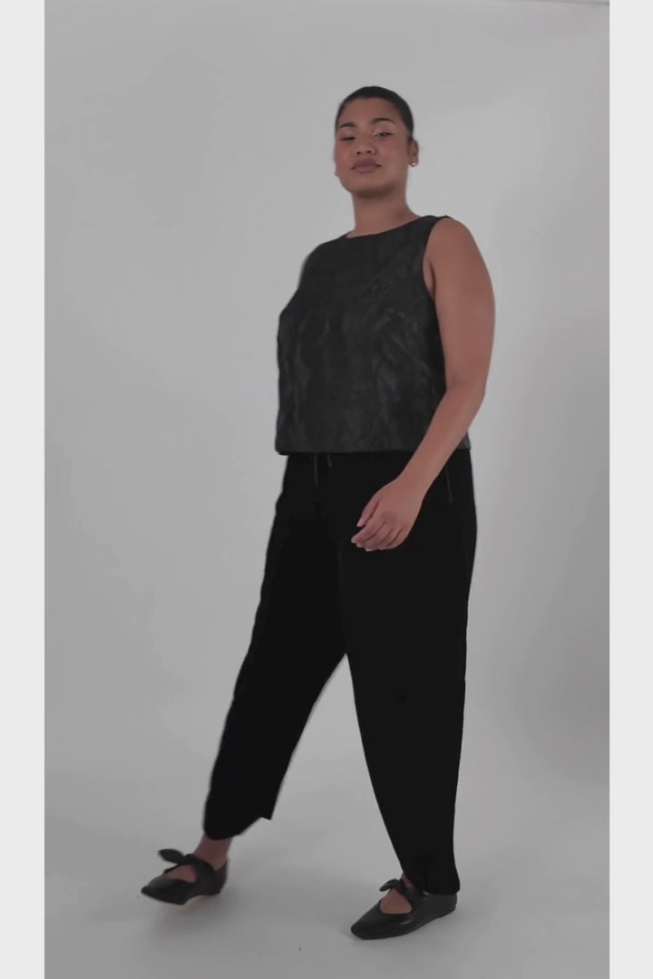 Narla Black Velvet Trouser