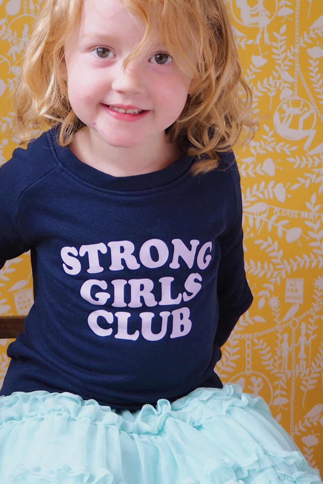 Strong Little Girls Club Navy Sweatshirt