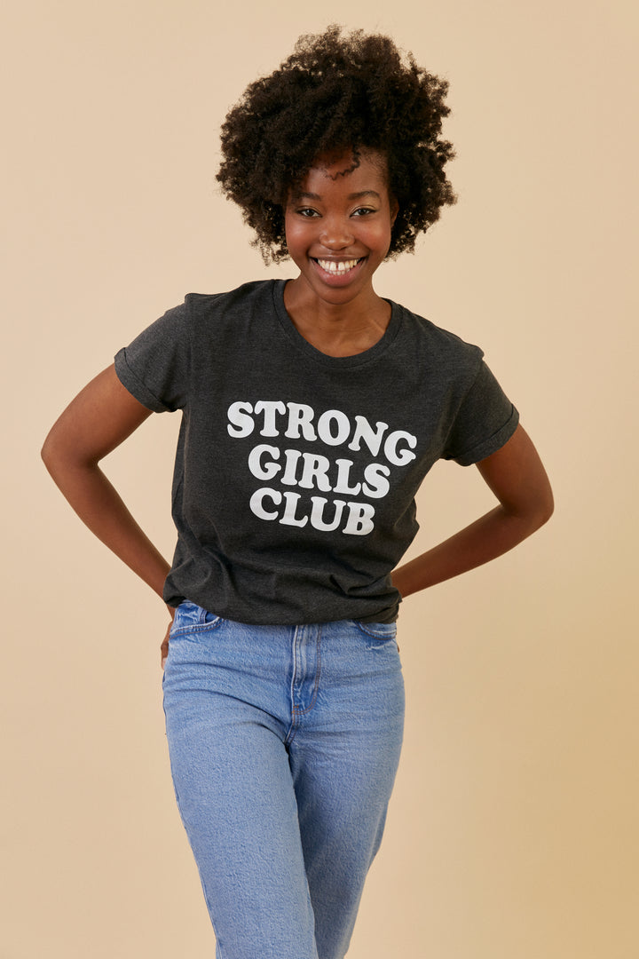Strong Girls Club Charcoal TShirt