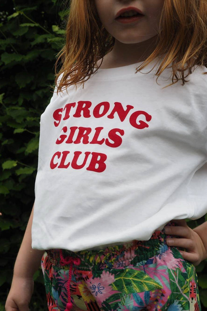 Strong Little Girls Club White TShirt