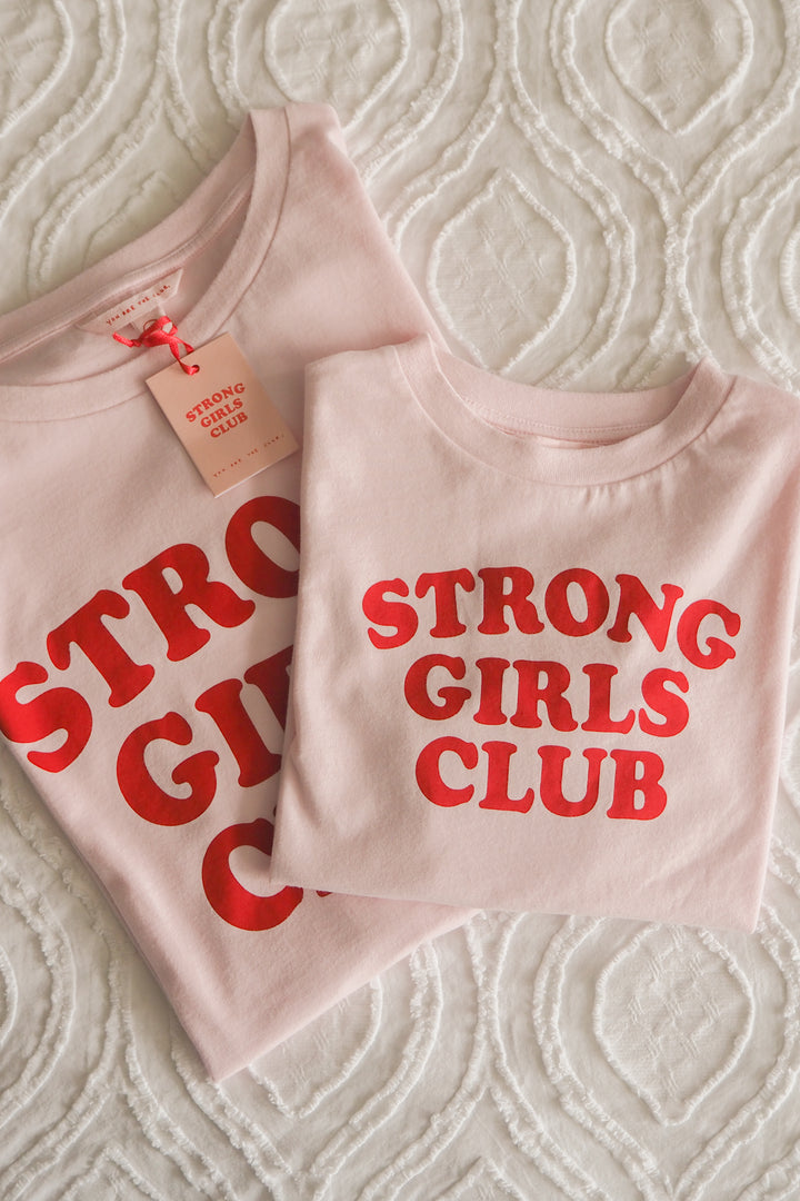 Strong Girls Club Slogan Pink TShirt