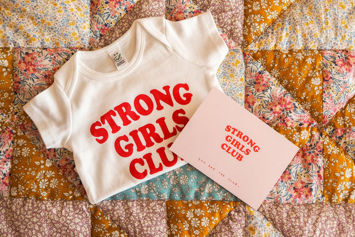 Strong Little Girls Club Babygro