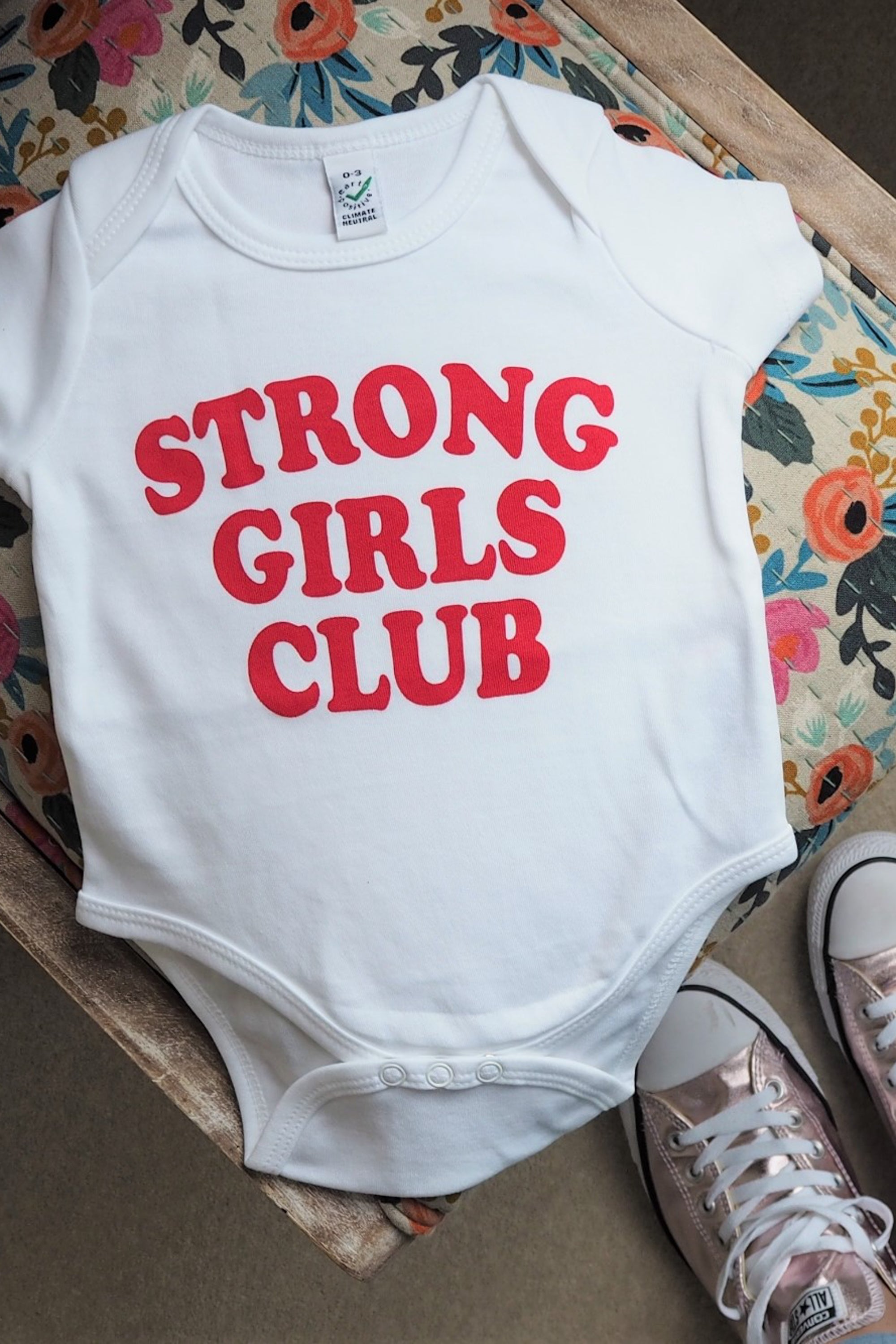 Strong Little Girls Club Babygro - Main Image
