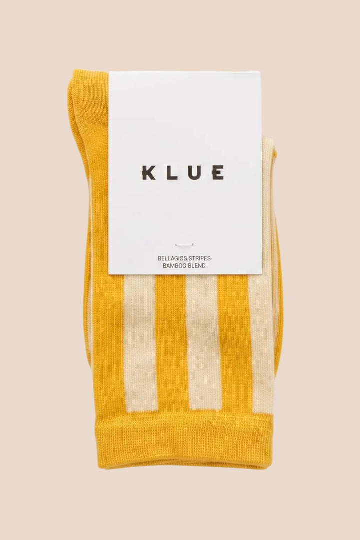 Klue Retro Striped socks - Golden Yellow & Butter