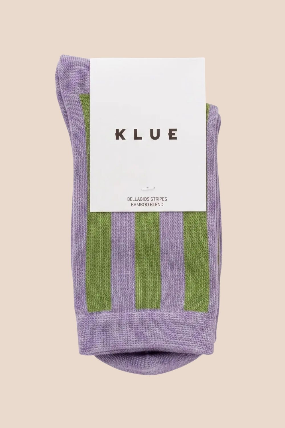 Klue Retro Striped socks - Lavender & Olive