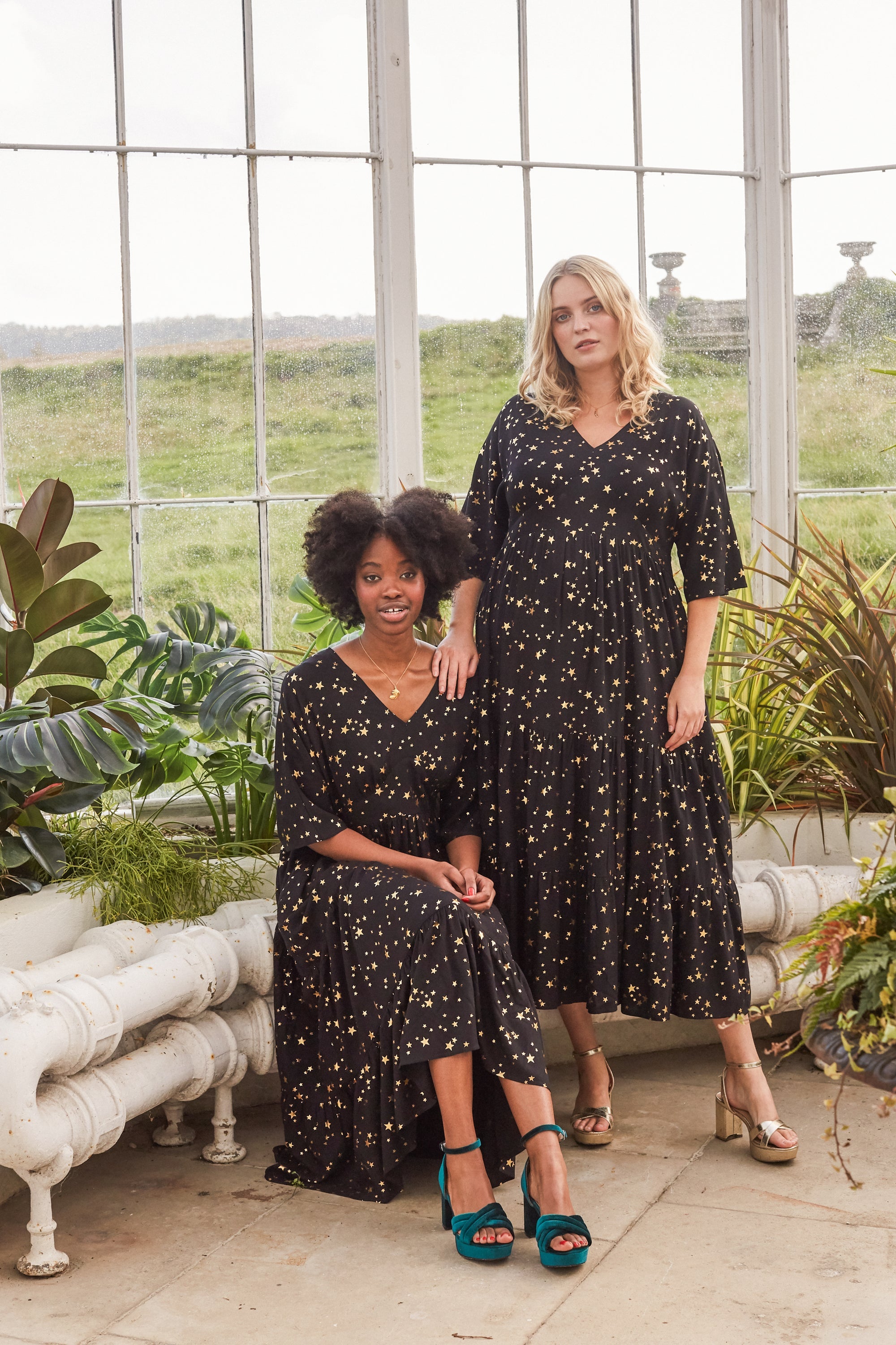 Black star shop maxi dress