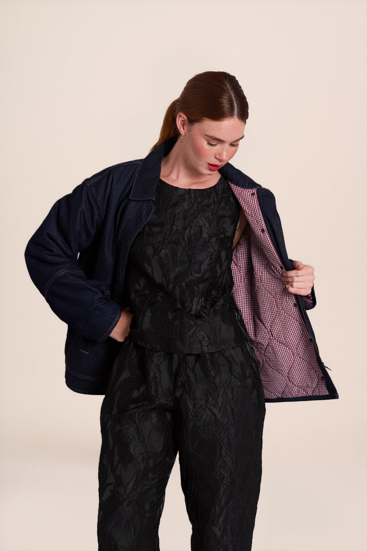 Aimee Denim Collared Jacket