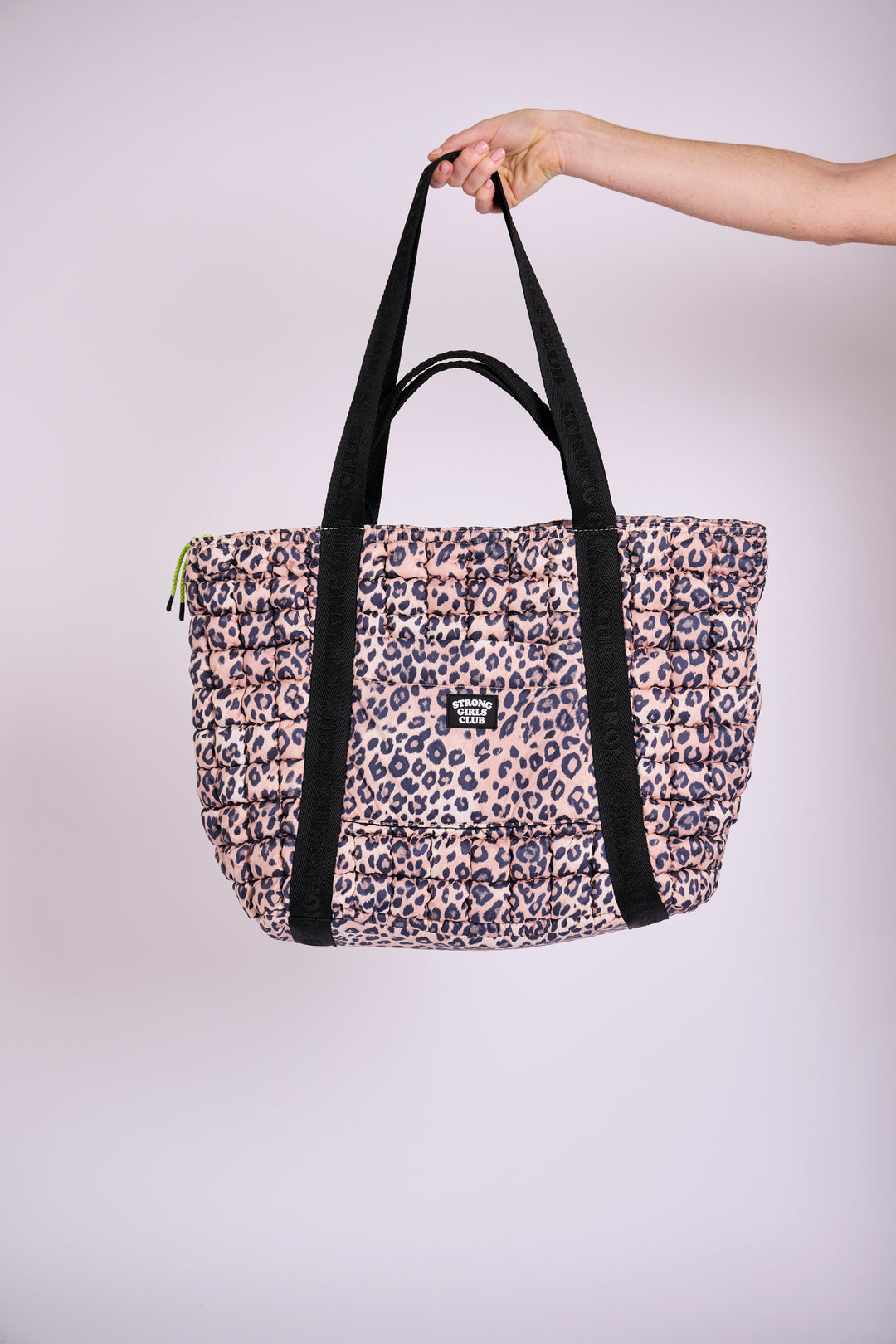 Dumpling Quilted Leopard Tote Bag