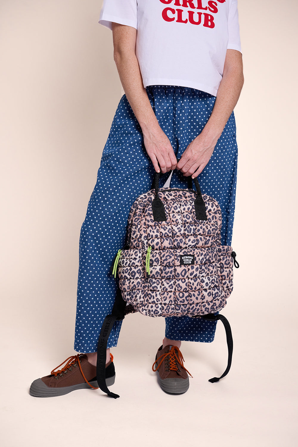 Dumpling Quilted Backpack - Leopard – Bag from Mutha.Hood