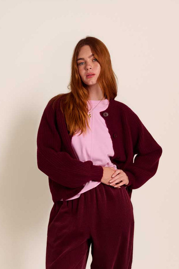 Ivy Cardigan - Burgundy