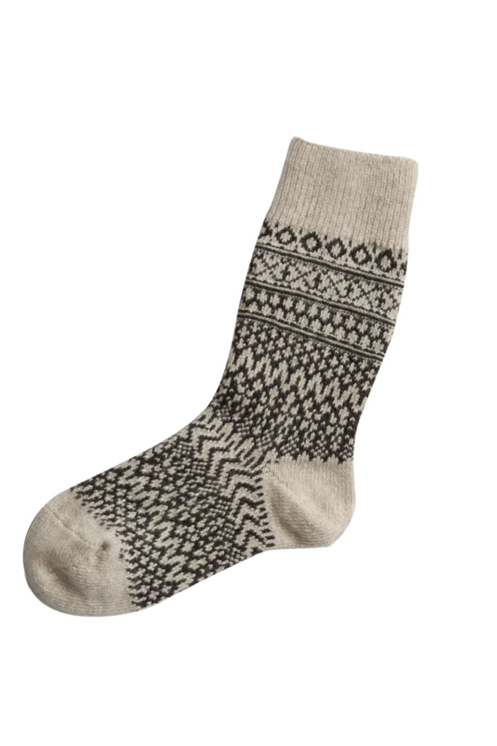Nishiguchi Kutsushita Wool Socks - Oatmeal