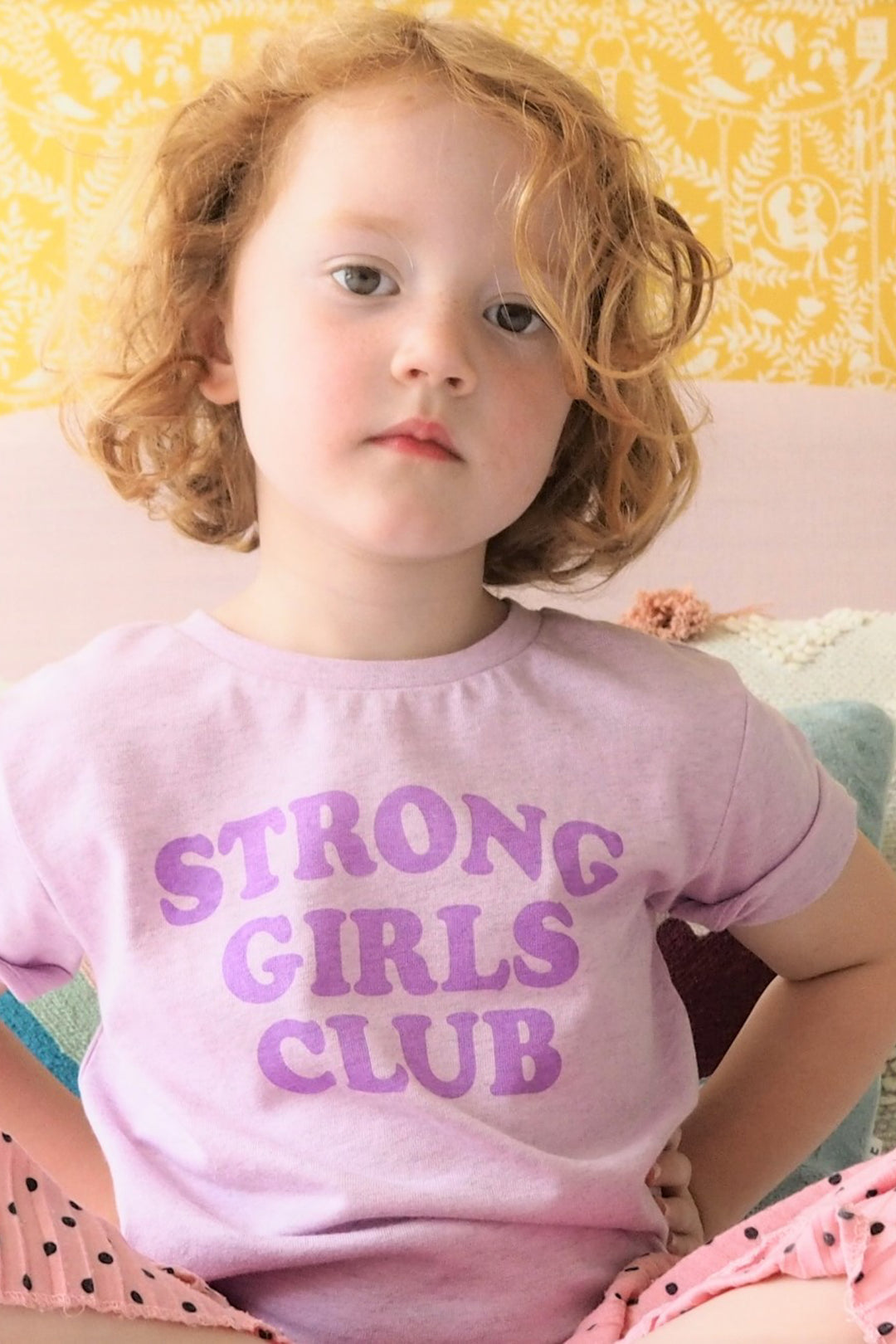 Strong Little Girls Club Kids Lilac TShirt