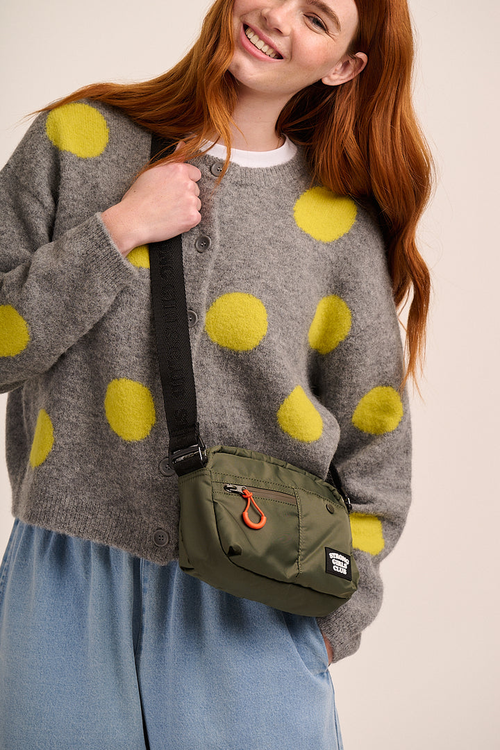 Strong Girls Club Crossbody Camera Bag - Khaki