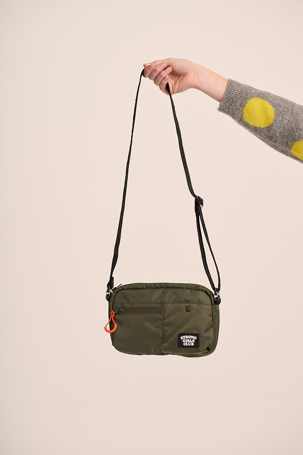 Strong Girls Club Crossbody Camera Bag - Khaki