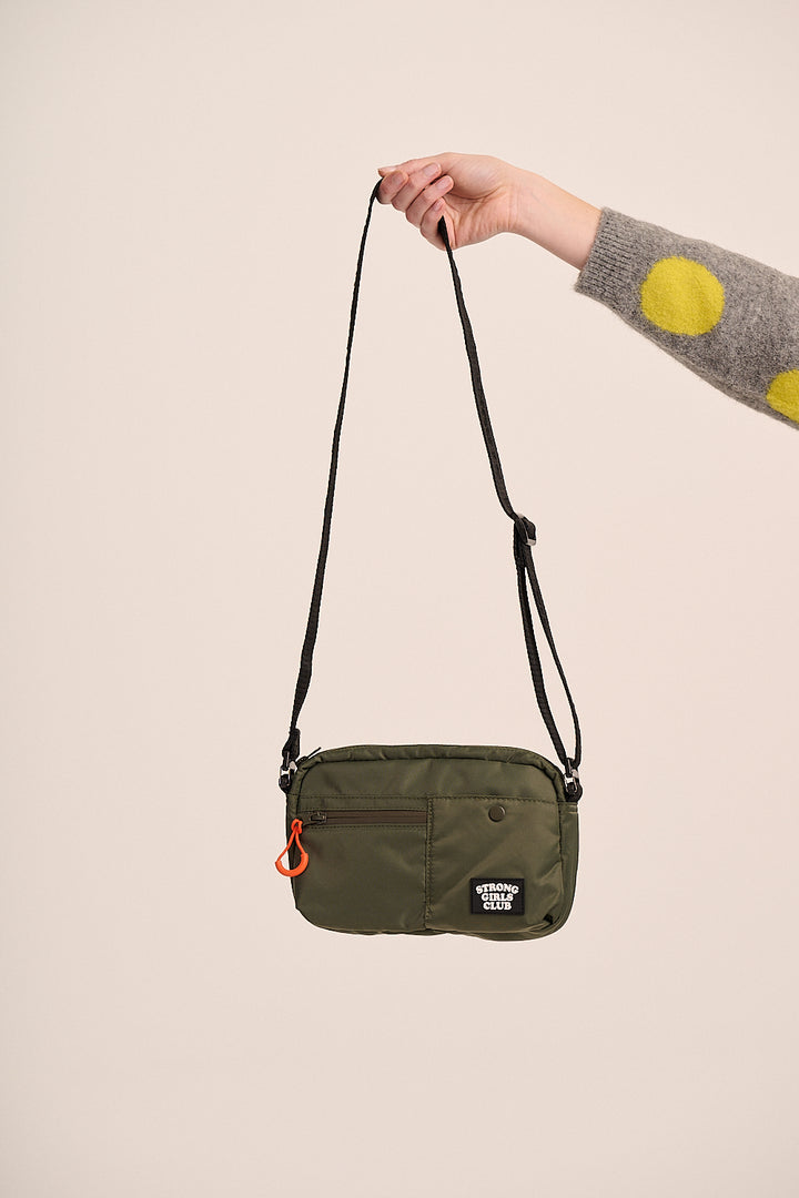Strong Girls Club Crossbody Camera Bag - Khaki