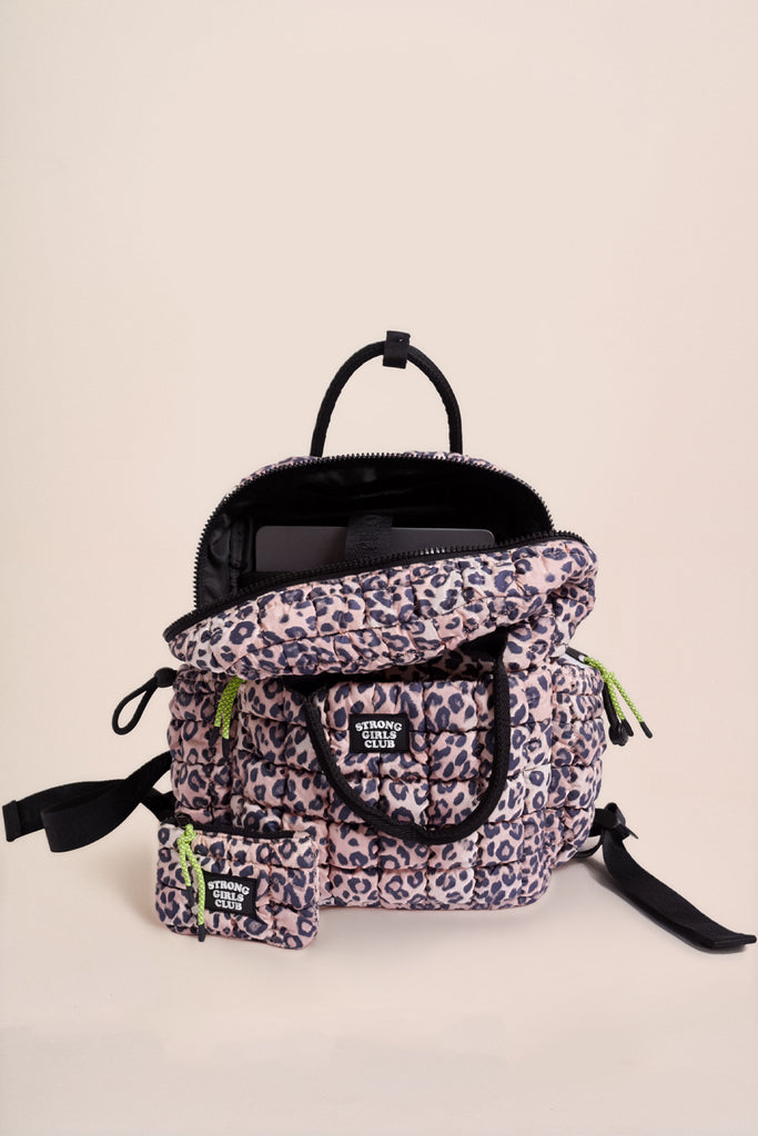 Dumpling Quilted Backpack Leopard