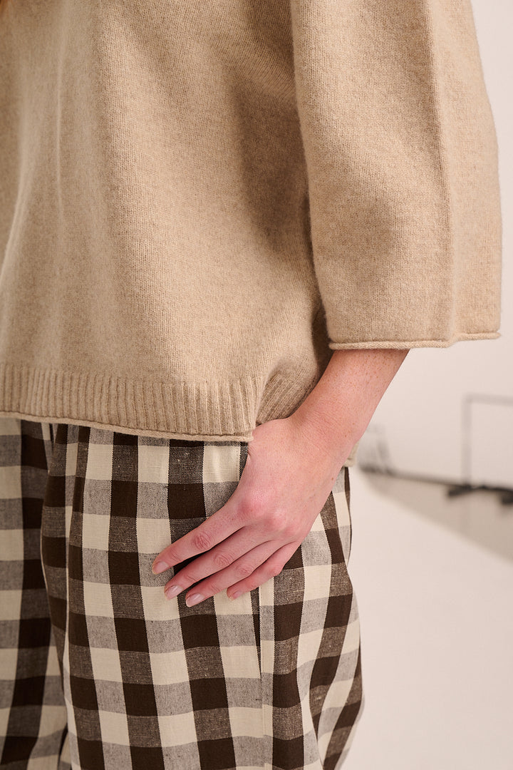 Lulu Knitted TShirt - Sand