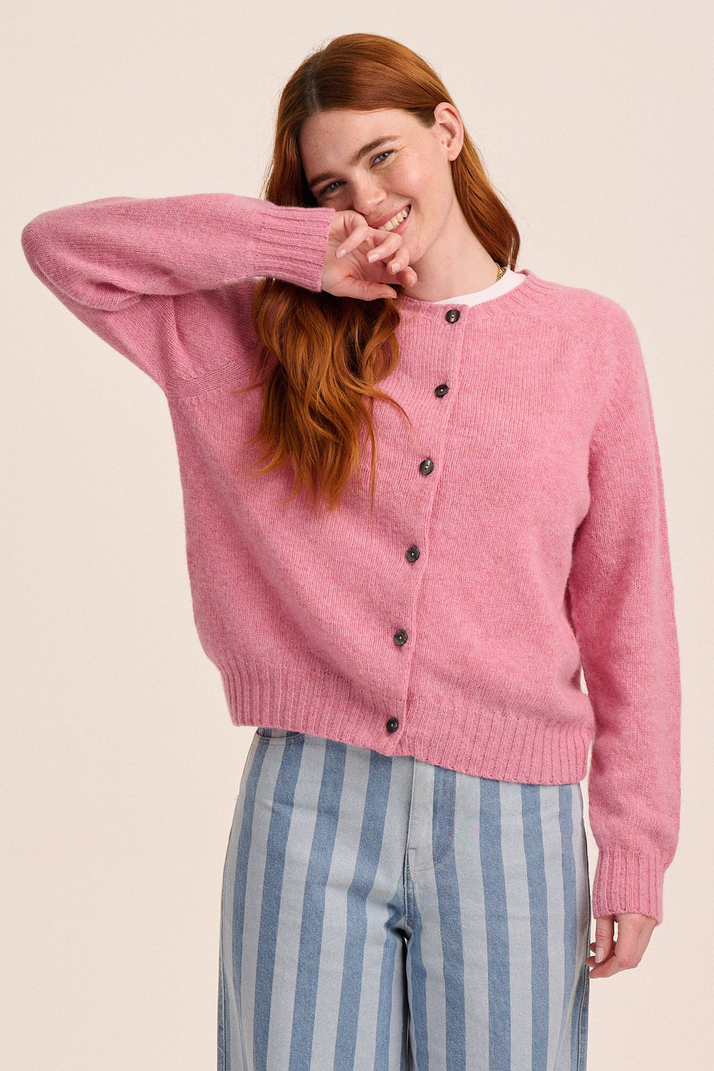 Mae Lambswool Cardigan - Sakura Pink – Cardigan from Mutha.Hood