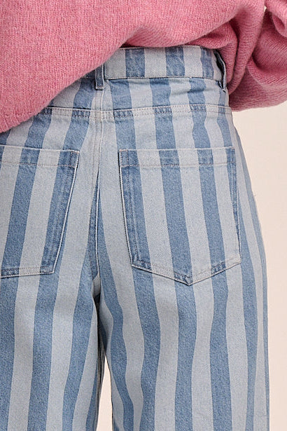 Dolly High Rise Jean - Wide Stripe