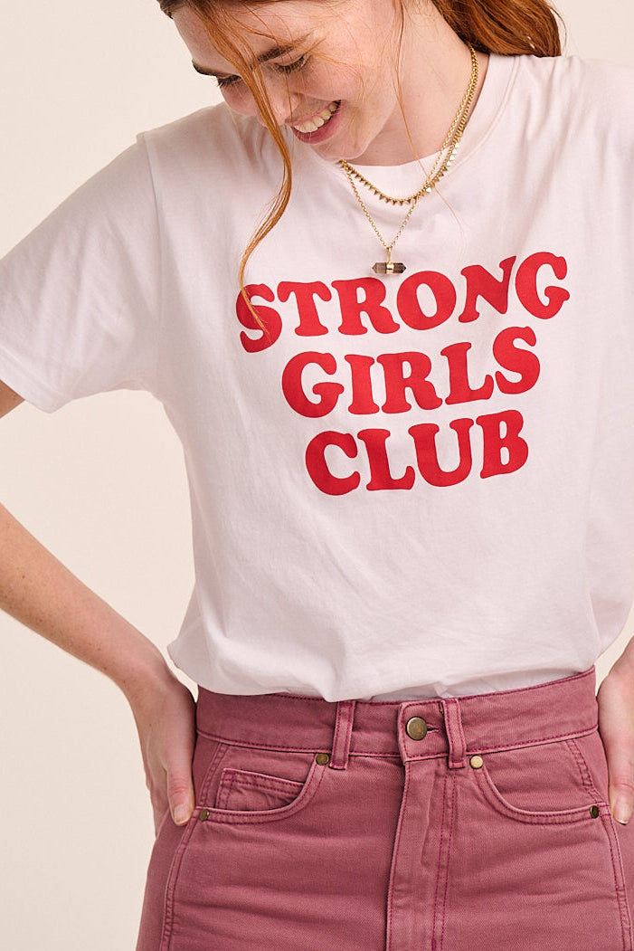 Strong Girls Club Crew TShirt - White